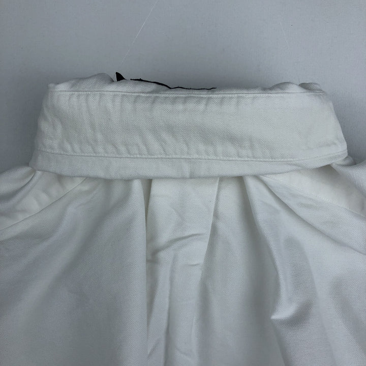 Ralph Lauren long sleeve button down shirt, men's size M cotton white type Vintage Second Hand