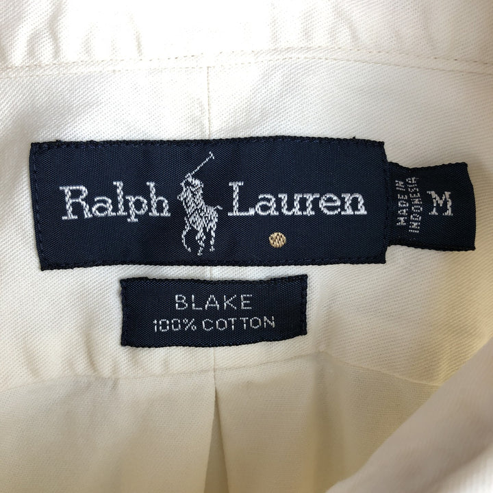 Ralph Lauren BLAKE long sleeve button down shirt, men's size M cotton white type Vintage Second Hand