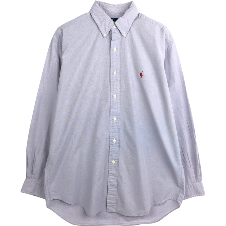 Ralph Lauren BLAKE long sleeve button down shirt, men's size M cotton purple type Vintage Second Hand