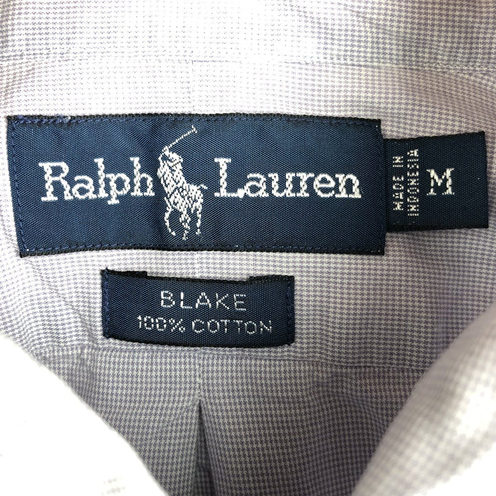 Ralph Lauren BLAKE long sleeve button down shirt, men's size M cotton purple type Vintage Second Hand