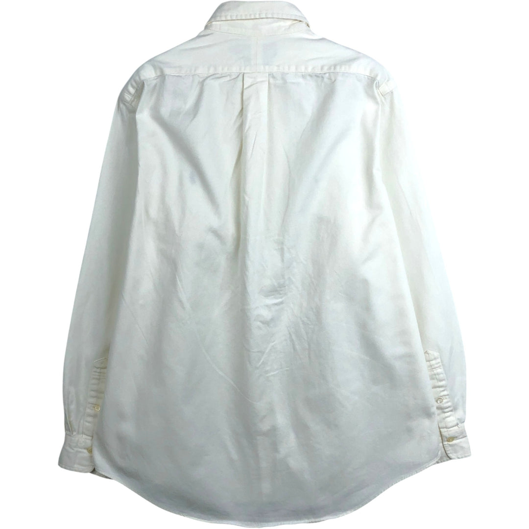 Ralph Lauren long sleeve button down shirt, men's size L cotton white type Vintage Second Hand