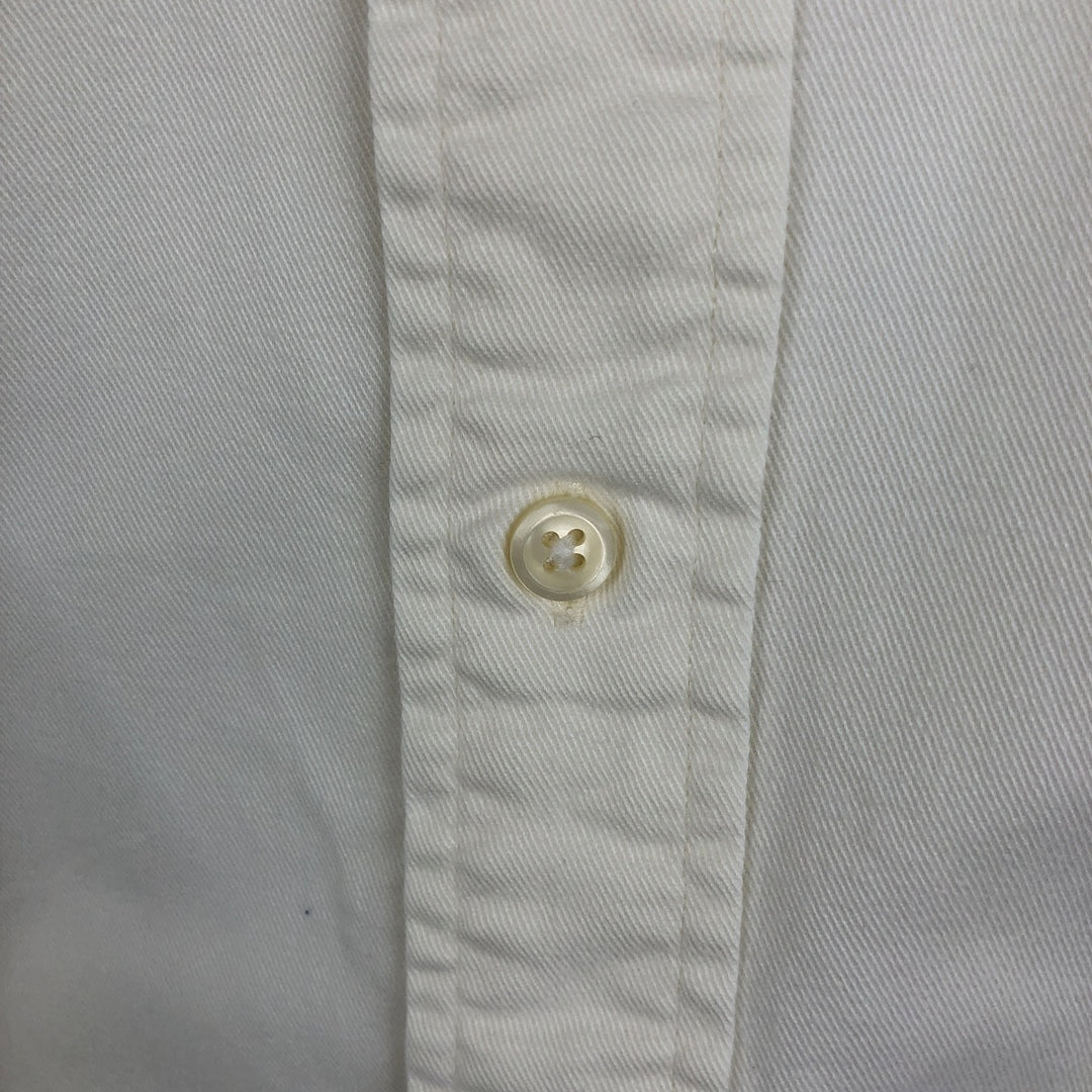 Ralph Lauren long sleeve button down shirt, men's size L cotton white type Vintage Second Hand
