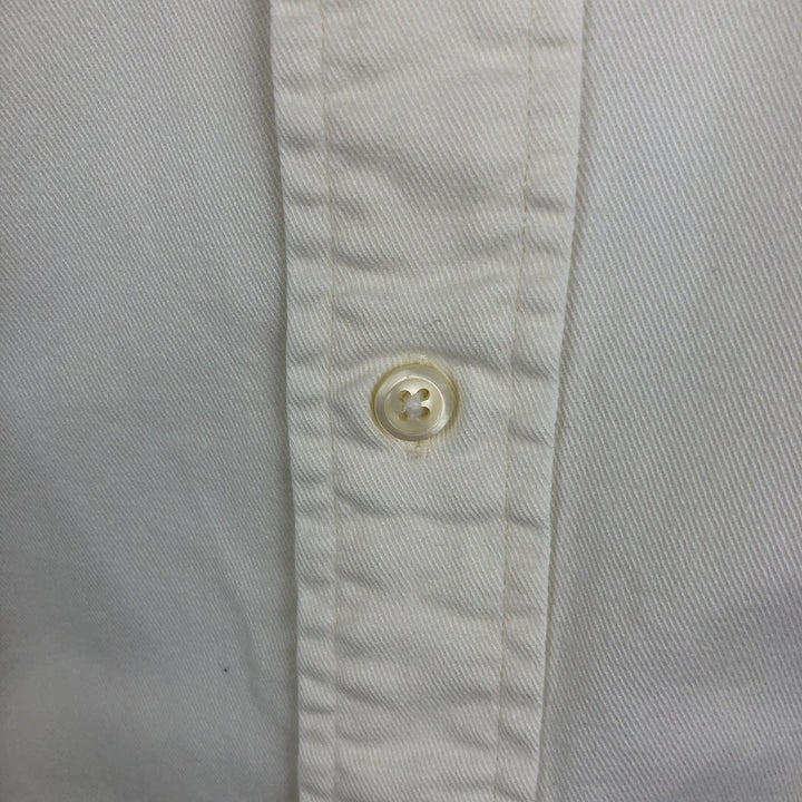 Ralph Lauren long sleeve button down shirt, men's size L cotton white type Vintage Second Hand
