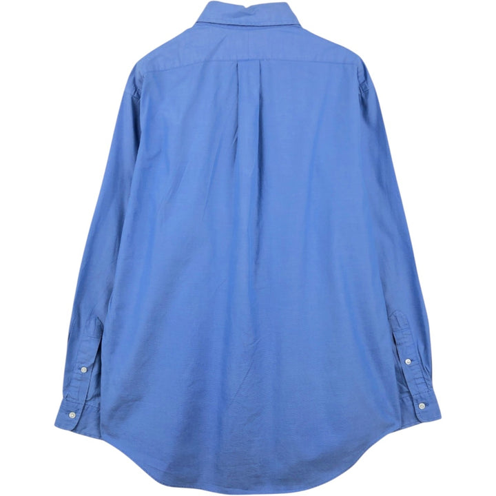 Ralph Lauren YARMOUTH long sleeve button down shirt, men's size M cotton blue type Vintage Second Hand