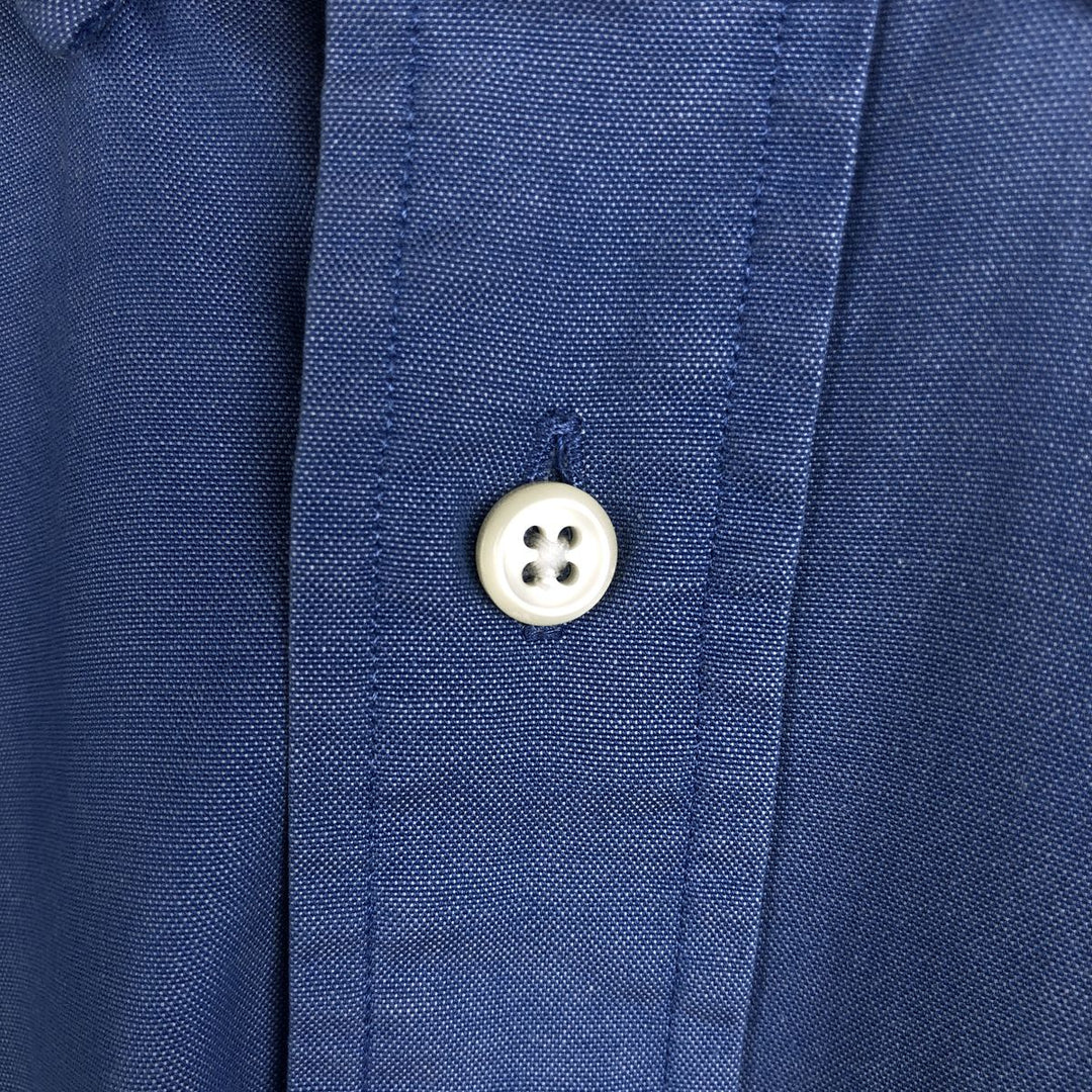 Ralph Lauren YARMOUTH long sleeve button down shirt, men's size M cotton blue type Vintage Second Hand