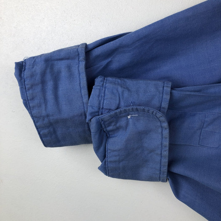 Ralph Lauren YARMOUTH long sleeve button down shirt, men's size M cotton blue type Vintage Second Hand