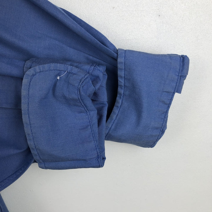 Ralph Lauren YARMOUTH long sleeve button down shirt, men's size M cotton blue type Vintage Second Hand
