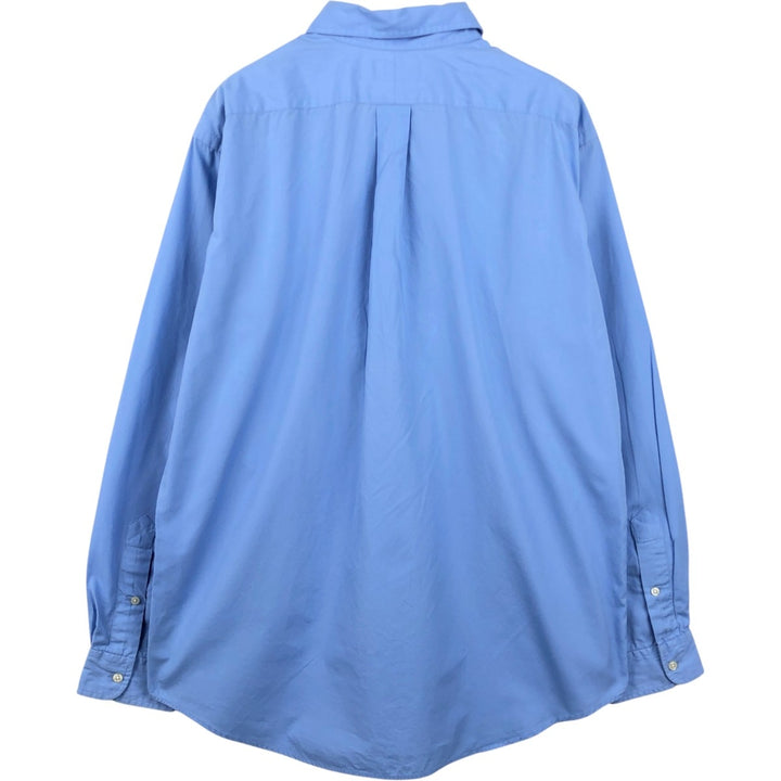Ralph Lauren POLO by Ralph Lauren CUSTOM FIT Long-Sleeve Button-Down Shirt, Men's Size L (approx.) cotton blue type Vintage Second Hand
