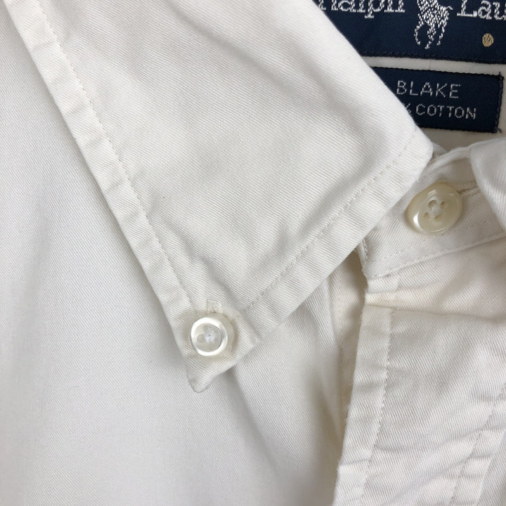 Ralph Lauren BLAKE long sleeve button down shirt, men's XL size cotton white type Vintage Second Hand