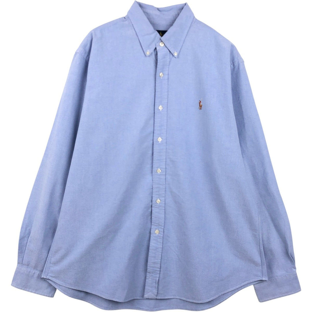 Ralph Lauren CUSTOM FIT Long-Sleeve Button-Down Shirt, Men's Size XL (Equivalent), Lightweight cotton blue type Vintage Second Hand
