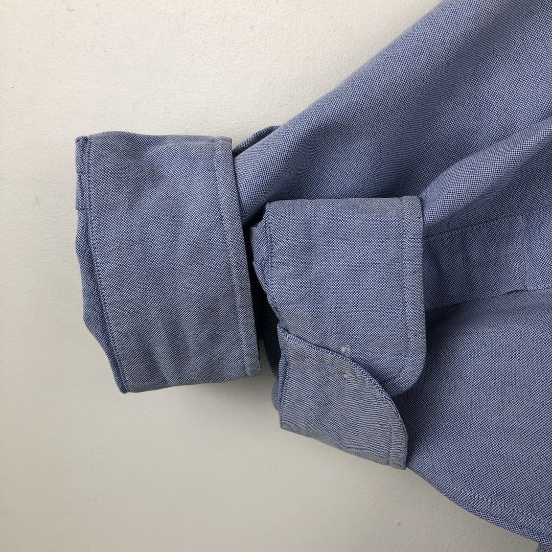 Ralph Lauren CUSTOM FIT Long-Sleeve Button-Down Shirt, Men's Size XL (Equivalent), Lightweight cotton blue type Vintage Second Hand