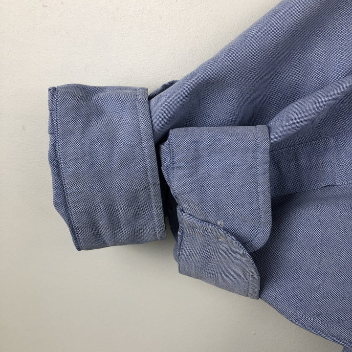 Ralph Lauren CUSTOM FIT Long-Sleeve Button-Down Shirt, Men's Size XL (Equivalent), Lightweight cotton blue type Vintage Second Hand