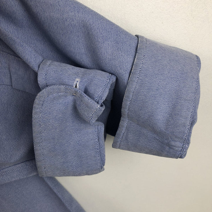 Ralph Lauren CUSTOM FIT Long-Sleeve Button-Down Shirt, Men's Size XL (Equivalent), Lightweight cotton blue type Vintage Second Hand
