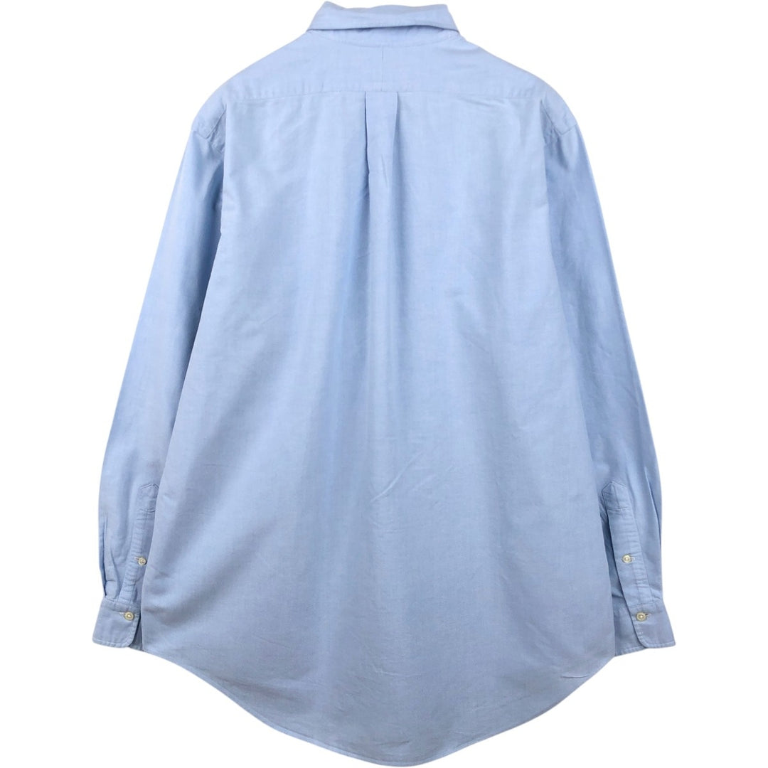 Ralph Lauren POLO by Ralph Lauren long sleeve button down shirt, men's size L cotton Blue type light blue Vintage Second Hand