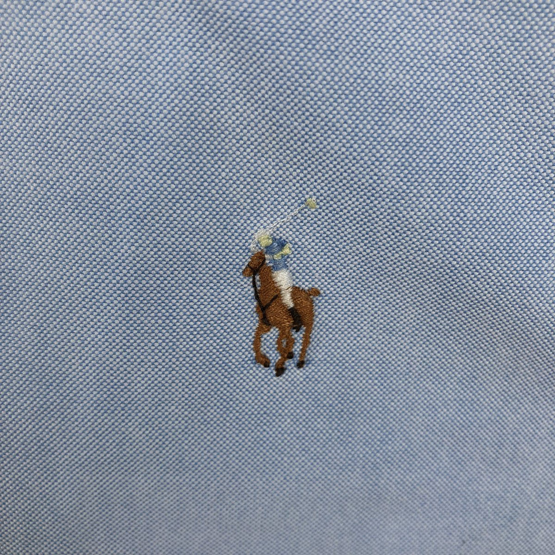 Ralph Lauren POLO by Ralph Lauren long sleeve button down shirt, men's size L cotton Blue type light blue Vintage Second Hand