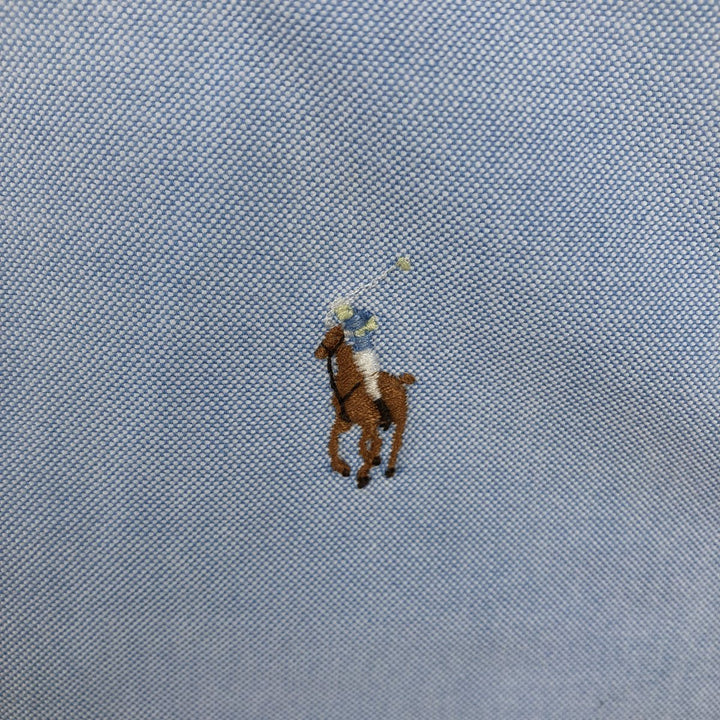Ralph Lauren POLO by Ralph Lauren long sleeve button down shirt, men's size L cotton Blue type light blue Vintage Second Hand