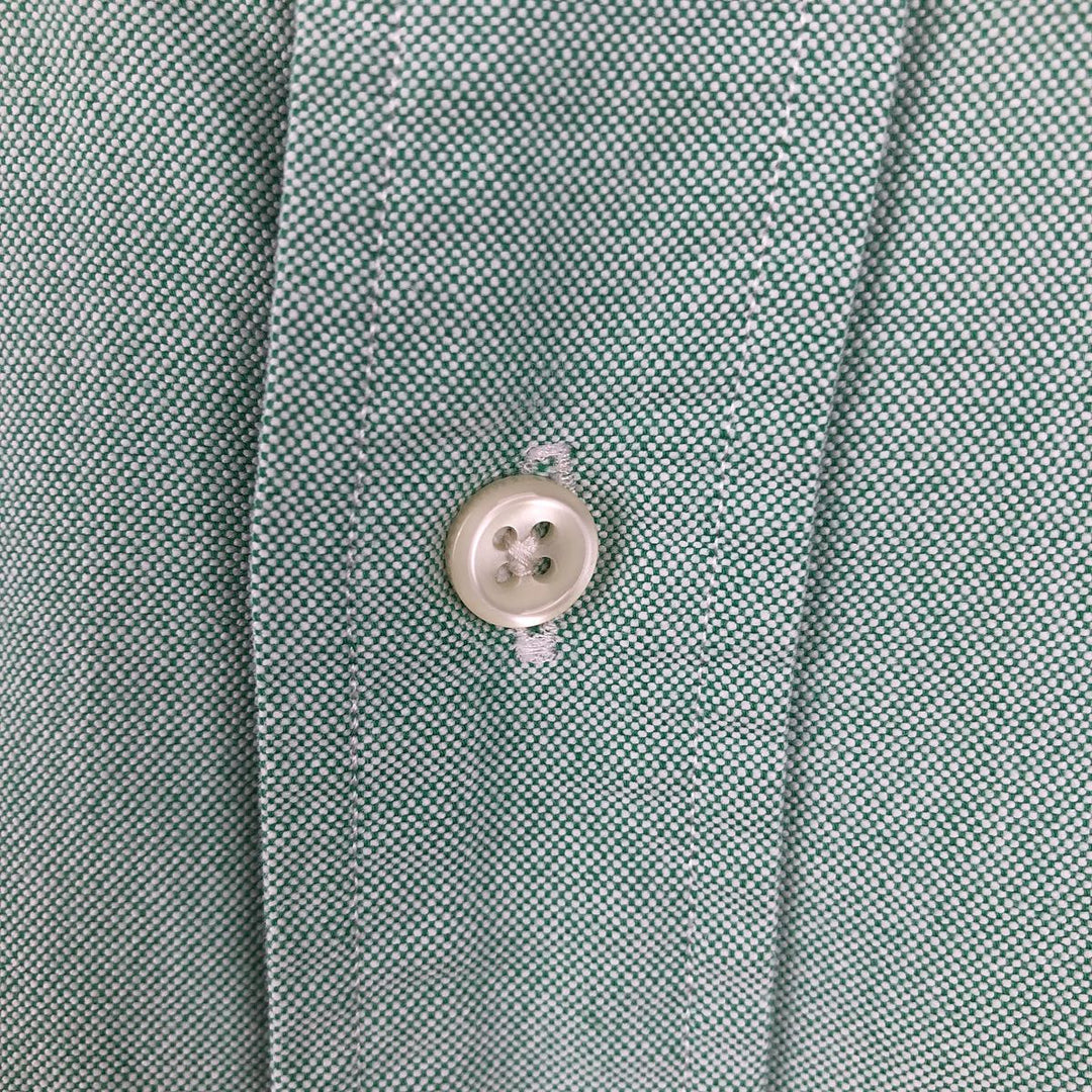 Ralph Lauren Classic Fit Long Sleeve Button Down Shirt, Men's Size L cotton green type Vintage Second Hand