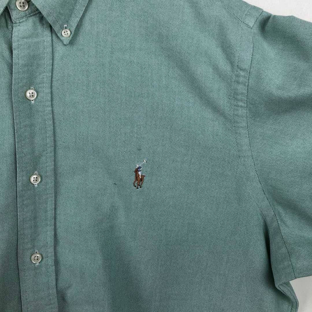 Ralph Lauren Classic Fit Long Sleeve Button Down Shirt, Men's Size L cotton green type Vintage Second Hand