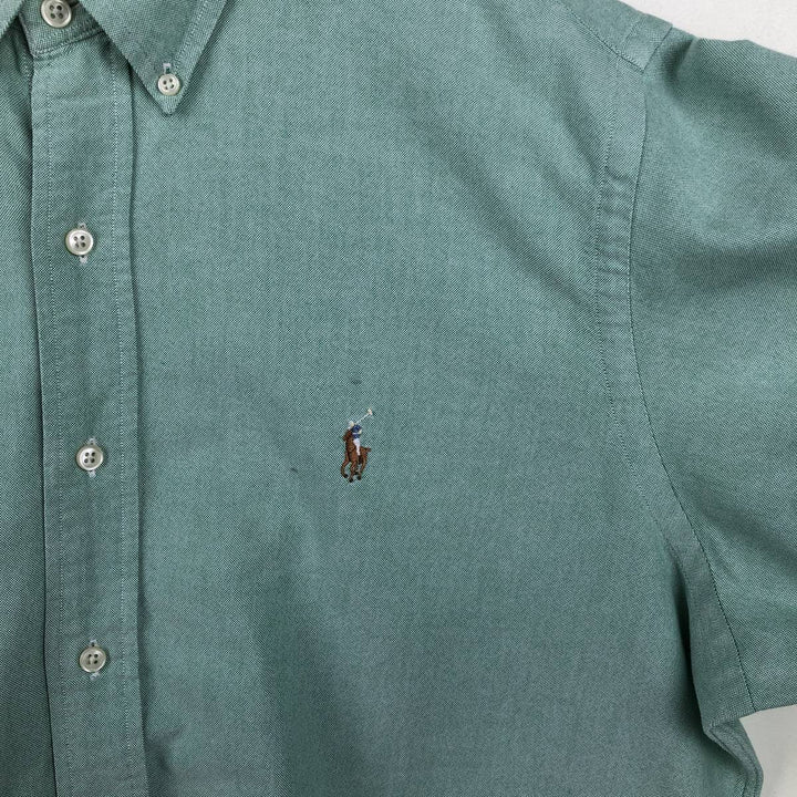 Ralph Lauren Classic Fit Long Sleeve Button Down Shirt, Men's Size L cotton green type Vintage Second Hand