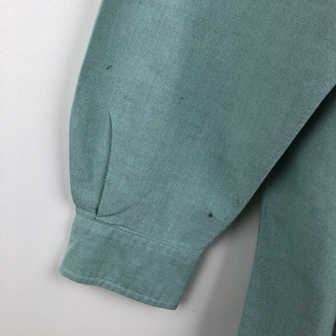 Ralph Lauren Classic Fit Long Sleeve Button Down Shirt, Men's Size L cotton green type Vintage Second Hand