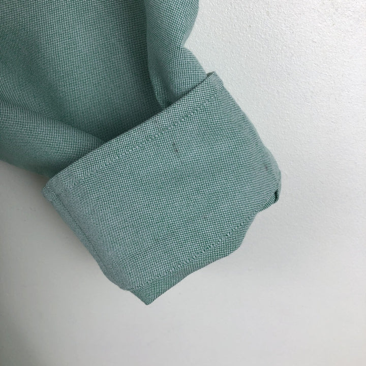 Ralph Lauren Classic Fit Long Sleeve Button Down Shirt, Men's Size L cotton green type Vintage Second Hand