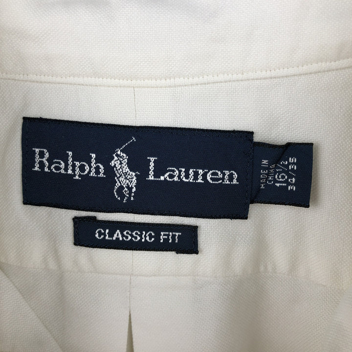 Ralph Lauren CLASSIC FIT (Men's size L equivalent) cotton pale white type Vintage Second Hand