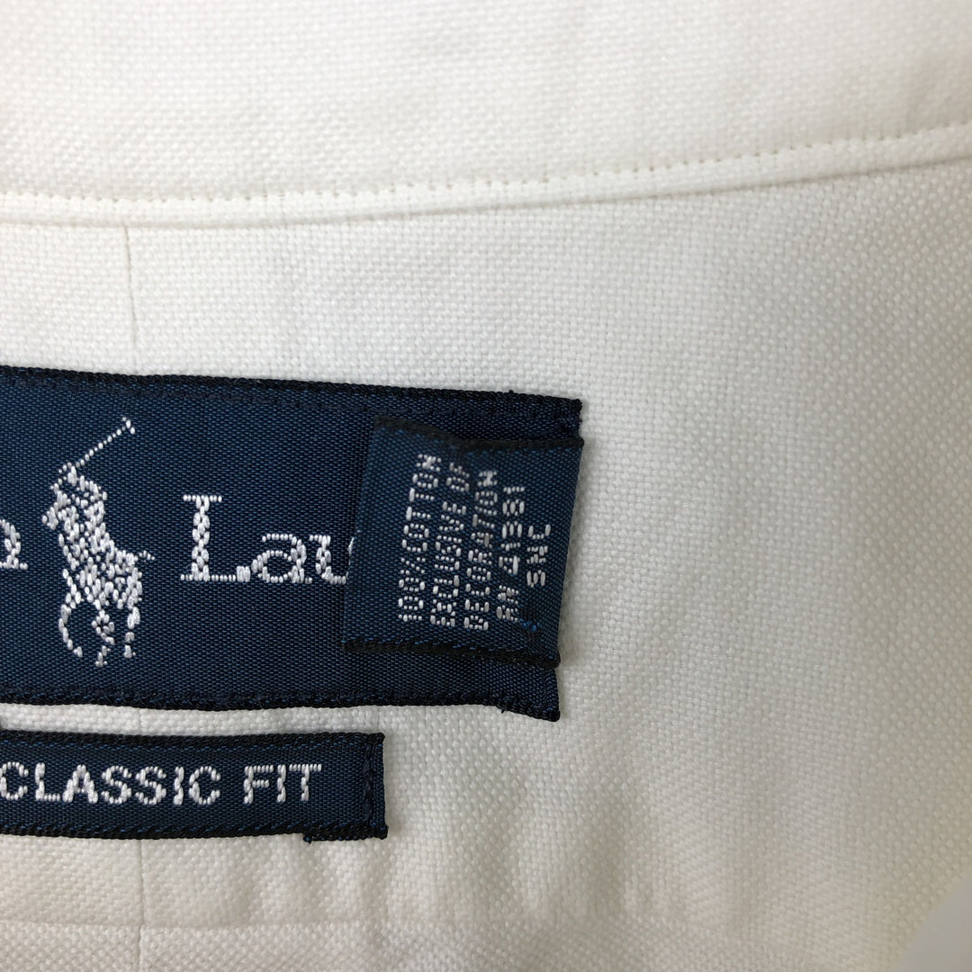 Ralph Lauren CLASSIC FIT (Men's size L equivalent) cotton pale white type Vintage Second Hand