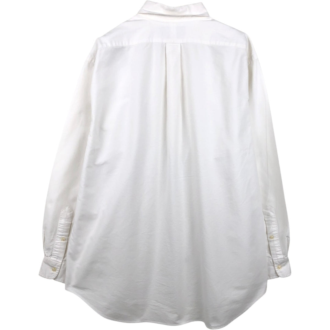 Ralph Lauren YARMOUTH long sleeve button down shirt, men's XL size cotton white type Vintage Second Hand