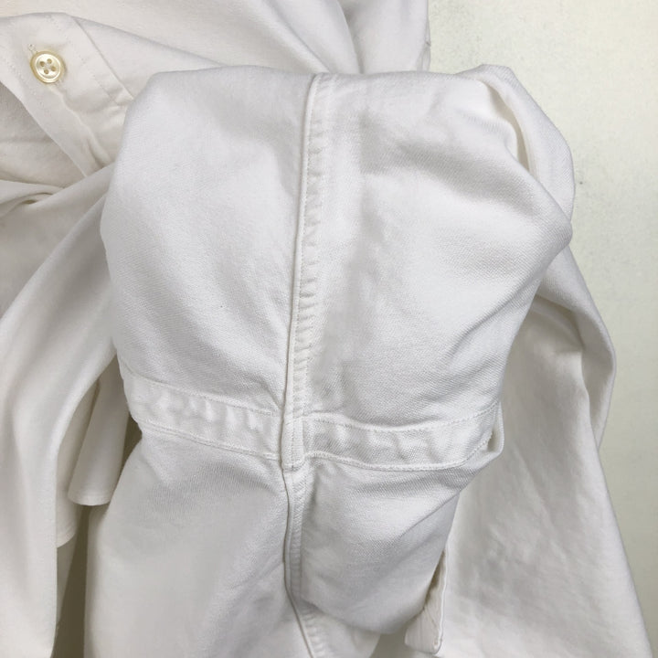 Ralph Lauren YARMOUTH long sleeve button down shirt, men's XL size cotton white type Vintage Second Hand