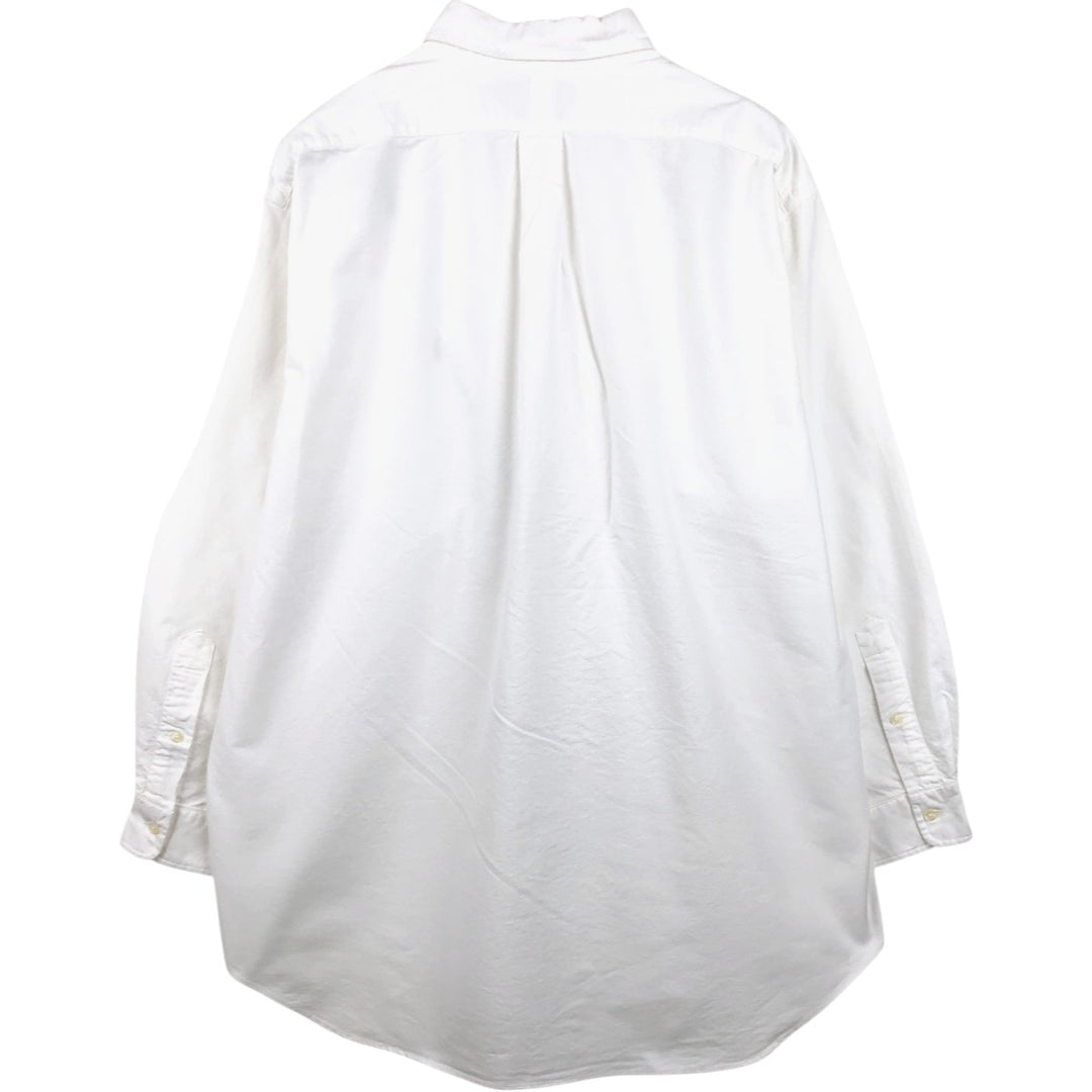 Ralph Lauren YARMOUTH long sleeve button down shirt, men's XL size cotton white type Vintage Second Hand