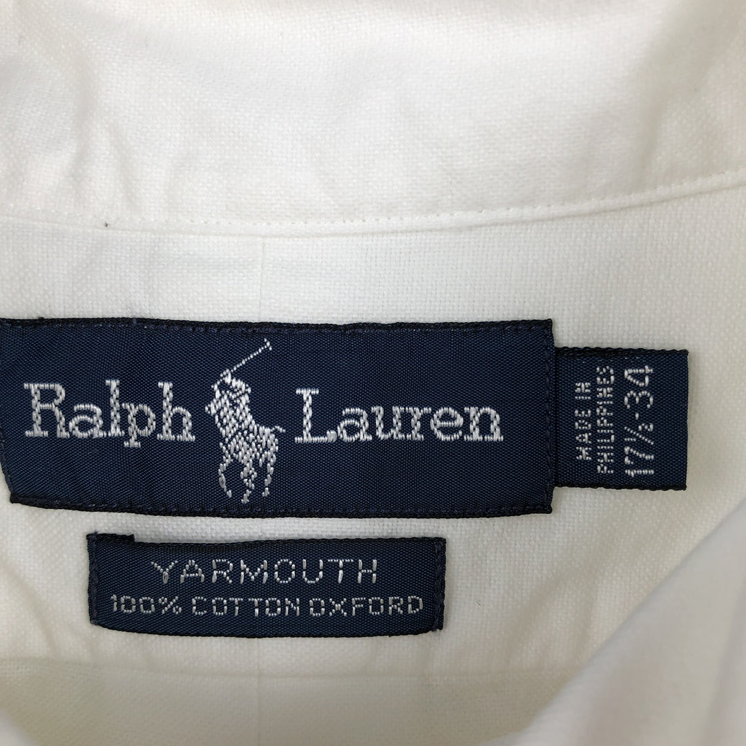 Ralph Lauren YARMOUTH long sleeve button down shirt, men's XL size cotton white type Vintage Second Hand
