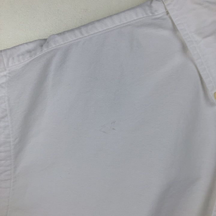 Ralph Lauren YARMOUTH long sleeve button down shirt, men's XL size cotton white type Vintage Second Hand
