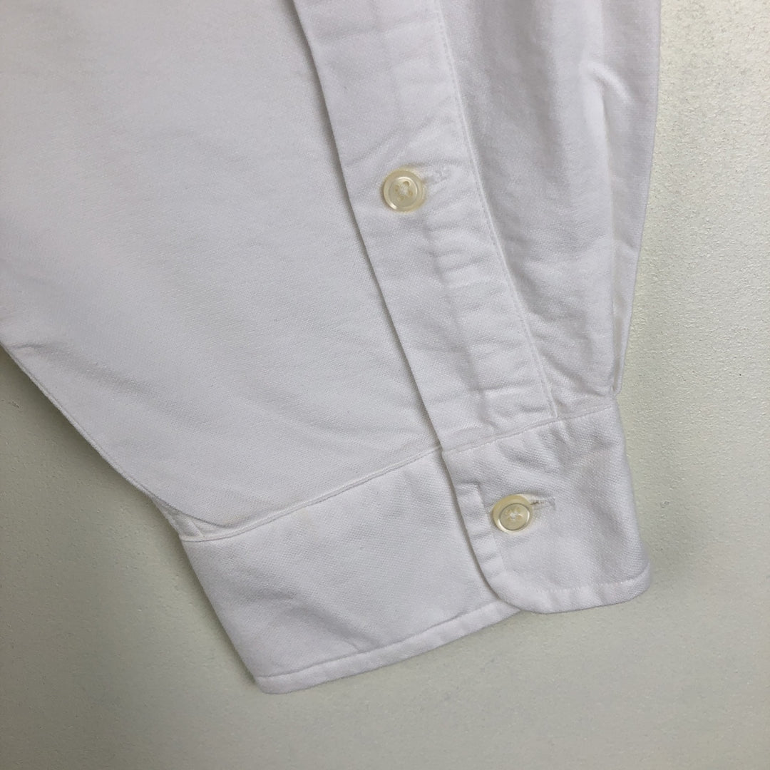 Ralph Lauren YARMOUTH long sleeve button down shirt, men's XL size cotton white type Vintage Second Hand