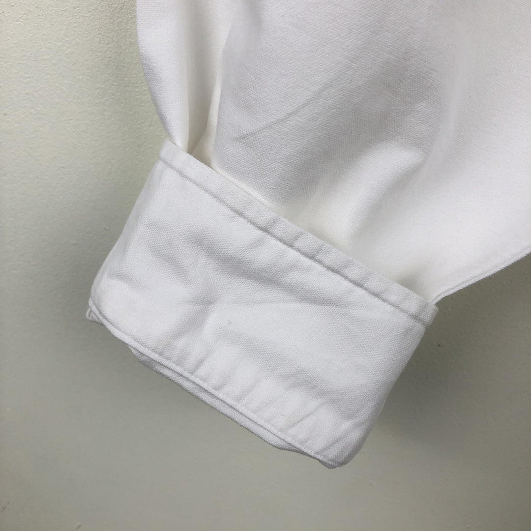 Ralph Lauren YARMOUTH long sleeve button down shirt, men's XL size cotton white type Vintage Second Hand