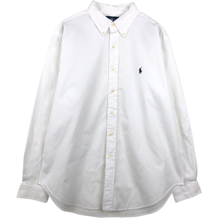 Ralph Lauren Classic Fit Long Sleeve Button Down Shirt, Men's Size L cotton white type Vintage Second Hand