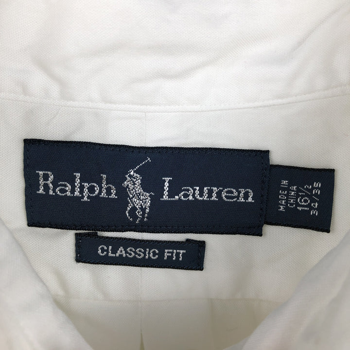 Ralph Lauren Classic Fit Long Sleeve Button Down Shirt, Men's Size L cotton white type Vintage Second Hand