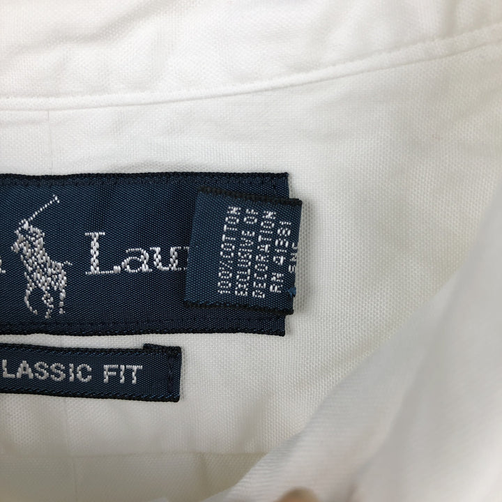 Ralph Lauren Classic Fit Long Sleeve Button Down Shirt, Men's Size L cotton white type Vintage Second Hand