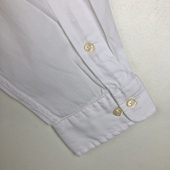 Ralph Lauren Classic Fit Long Sleeve Button Down Shirt, Men's Size L cotton white type Vintage Second Hand
