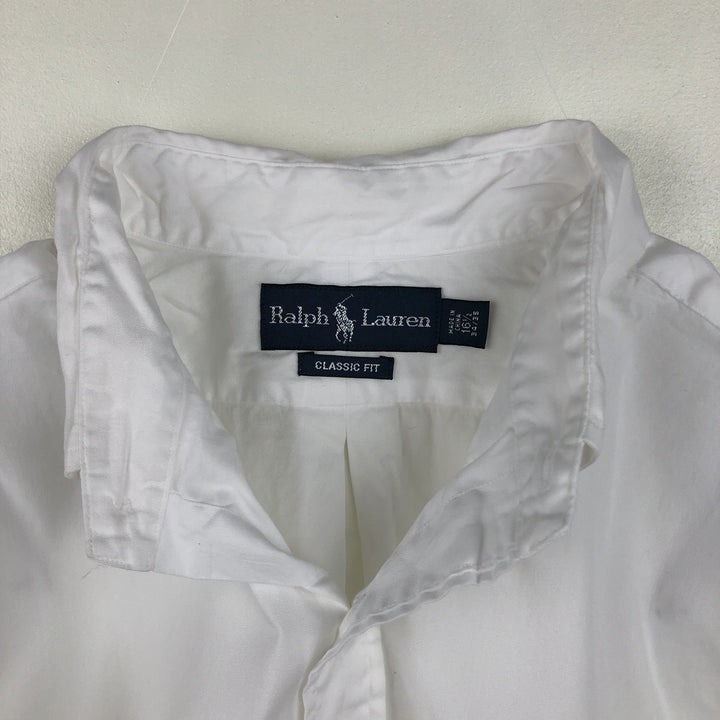 Ralph Lauren Classic Fit Long Sleeve Button Down Shirt, Men's Size L cotton white type Vintage Second Hand