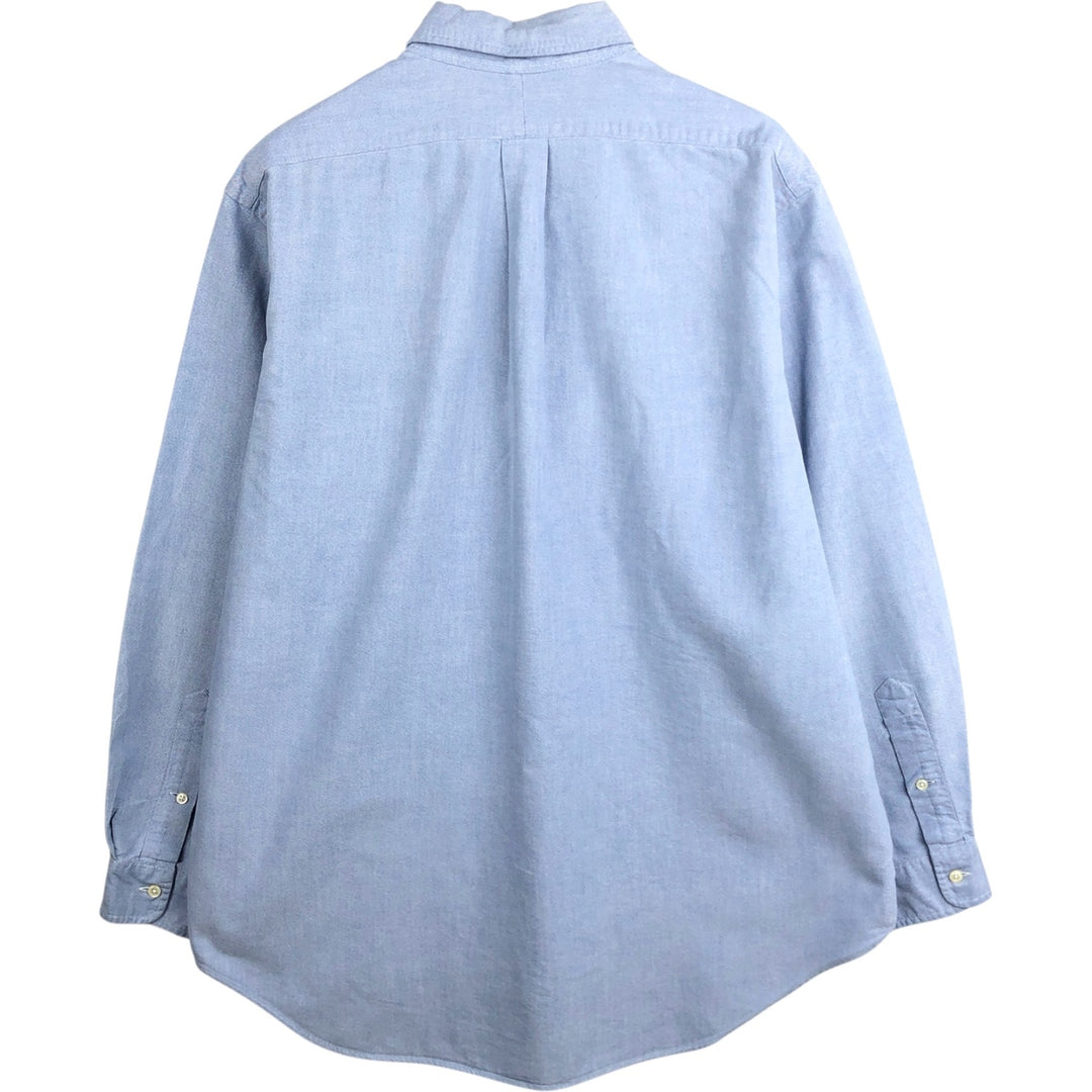 Ralph Lauren YARMOUTH long sleeve button down shirt, men's size L cotton blue type Vintage Second Hand