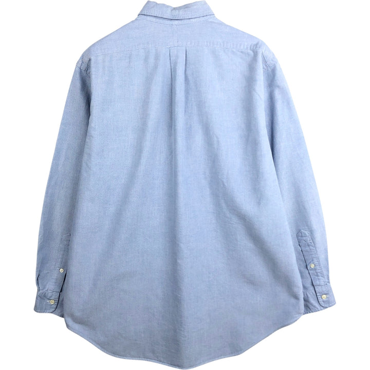 Ralph Lauren YARMOUTH long sleeve button down shirt, men's size L cotton blue type Vintage Second Hand