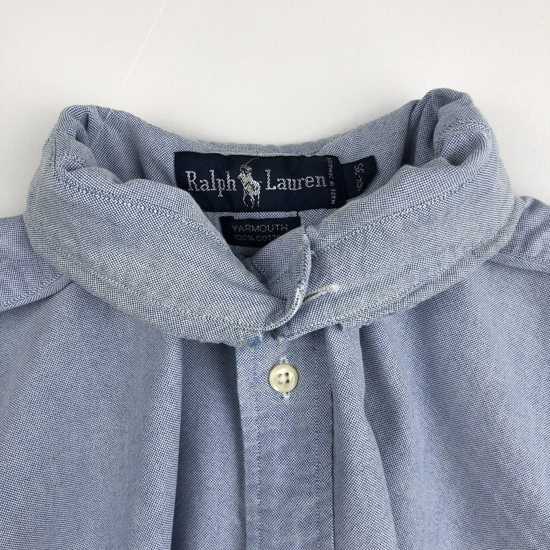 Ralph Lauren YARMOUTH long sleeve button down shirt, men's size L cotton blue type Vintage Second Hand