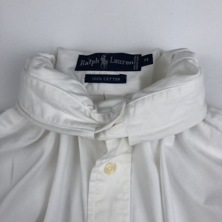 Ralph Lauren long sleeve button down shirt, men's size M cotton white type Vintage Second Hand