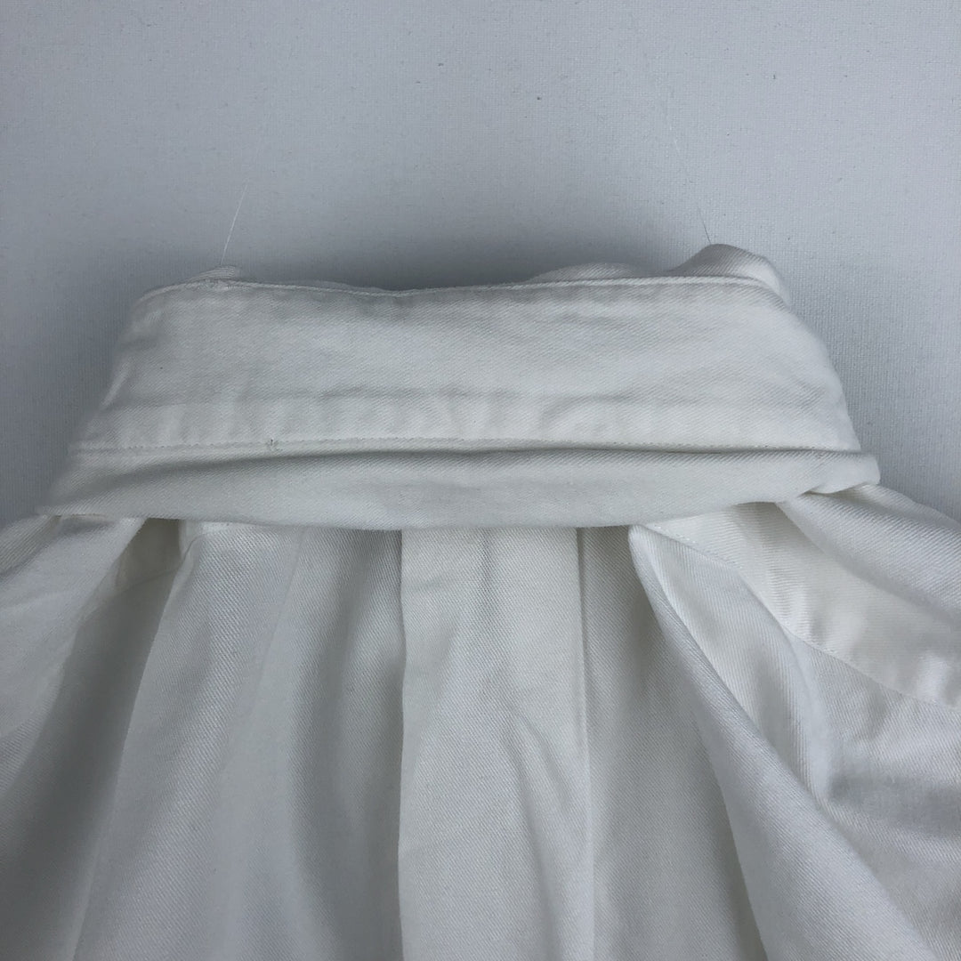 Ralph Lauren long sleeve button down shirt, men's size M cotton white type Vintage Second Hand