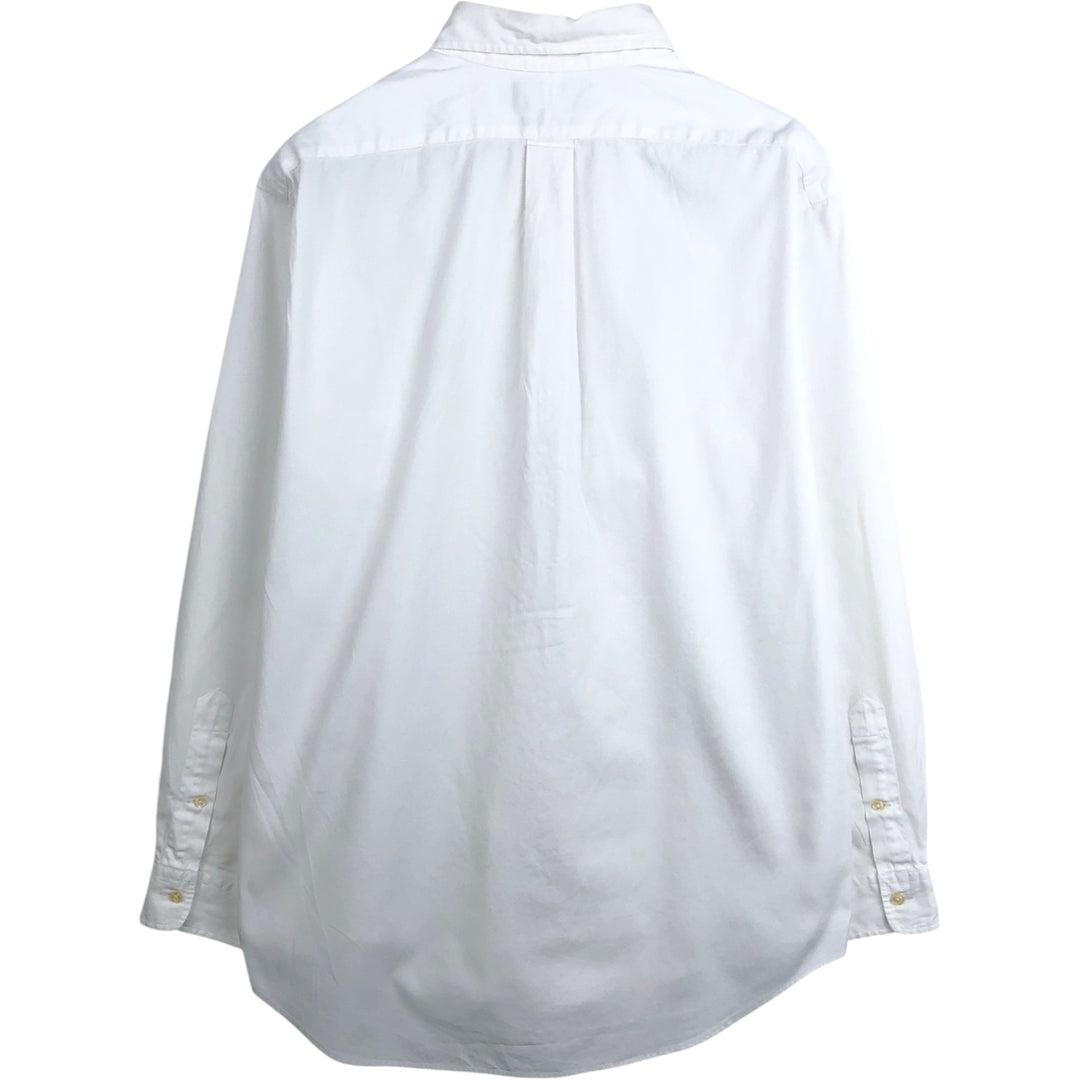 Ralph Lauren YARMOUTH long sleeve button down shirt, men's size L cotton white type Vintage Second Hand