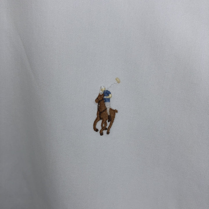 Ralph Lauren YARMOUTH long sleeve button down shirt, men's size L cotton white type Vintage Second Hand