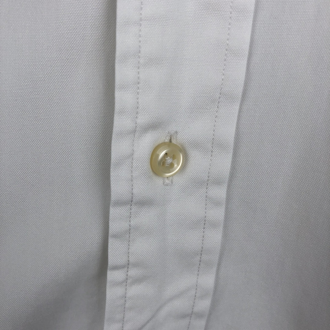 Ralph Lauren YARMOUTH long sleeve button down shirt, men's size L cotton white type Vintage Second Hand