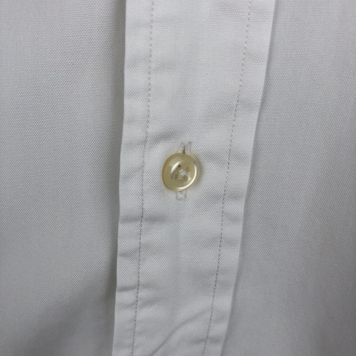 Ralph Lauren YARMOUTH long sleeve button down shirt, men's size L cotton white type Vintage Second Hand