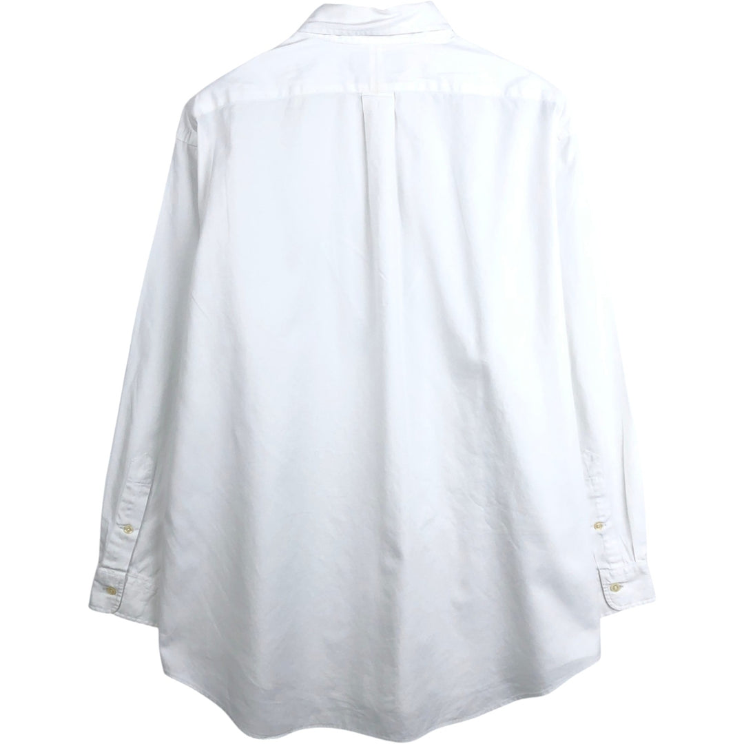 Ralph Lauren YARMOUTH long sleeve button down shirt, men's XL size cotton white type Vintage Second Hand