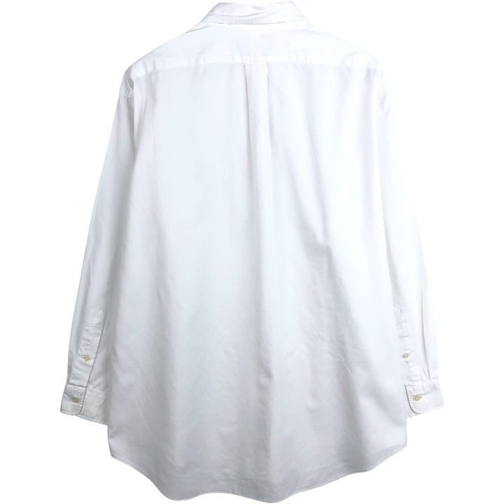 Ralph Lauren YARMOUTH long sleeve button down shirt, men's XL size cotton white type Vintage Second Hand